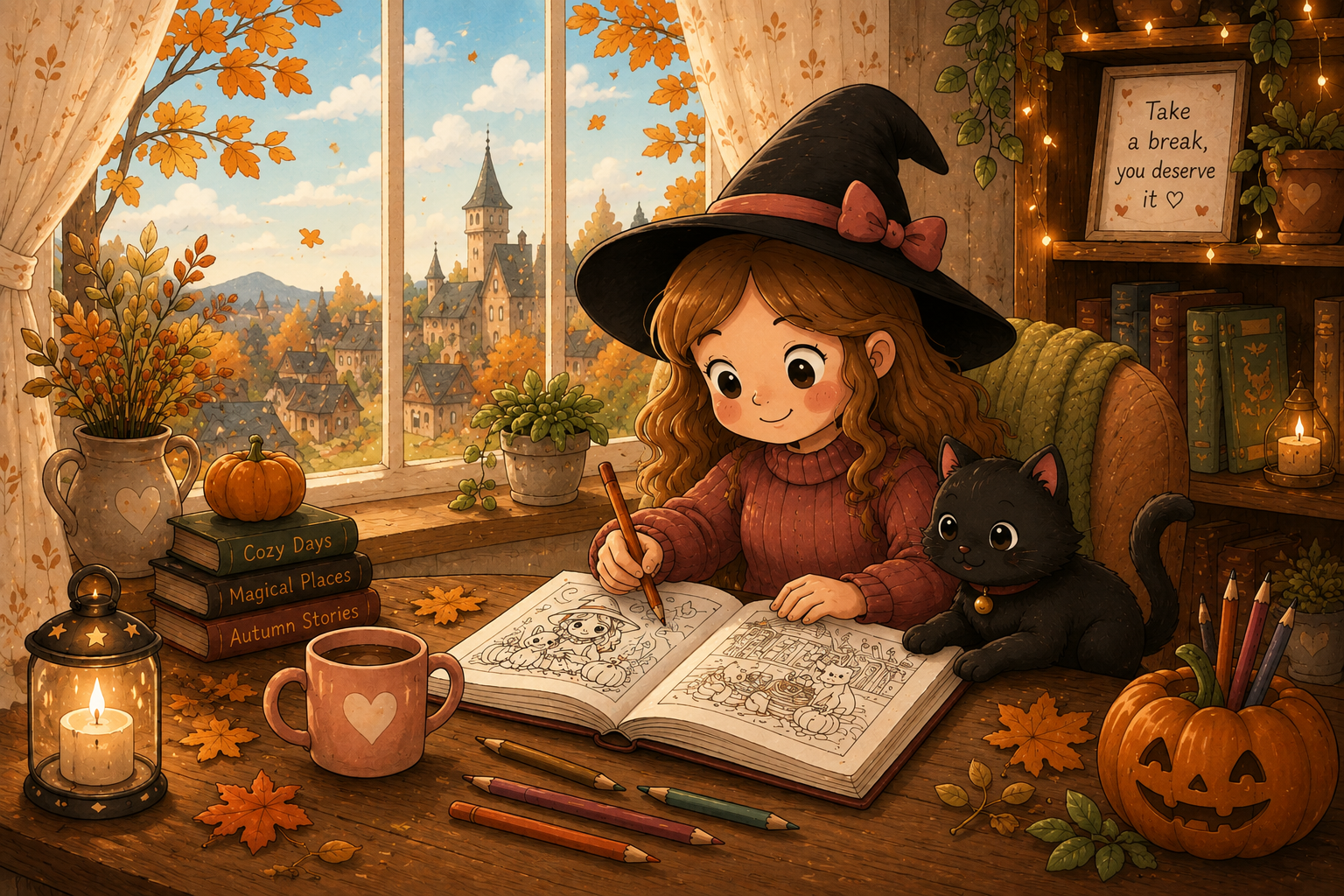 The Coloring Lounge: Free Ambient Music & Cozy Scenery for Coloring